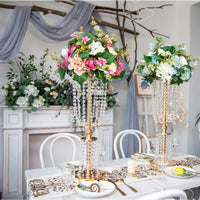 12pcs Acrylic Crystal Lead Table Flower Stand Centerpiece Centerpieces Luxurious Weddings