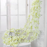 135 flower head 1Vine silk artificial cherry blossom rose vine - Luxurious Weddings
