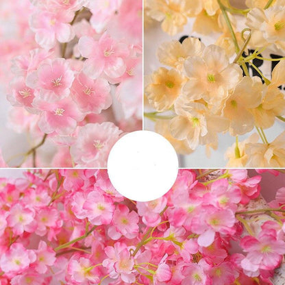 135 flower head Vine silk artificial cherry blossom Artificial Flowers Luxurious Weddings