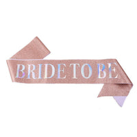 1set Rose Gold Bride to Be Satin Sash Bachelorette Party Luxurious Weddings