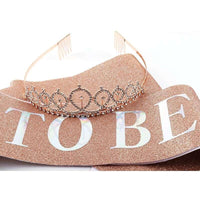 1set Rose Gold Bride to Be Satin Sash Bachelorette Party Luxurious Weddings