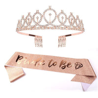1set Rose Gold Bride to Be Satin Sash Bachelorette Party Luxurious Weddings