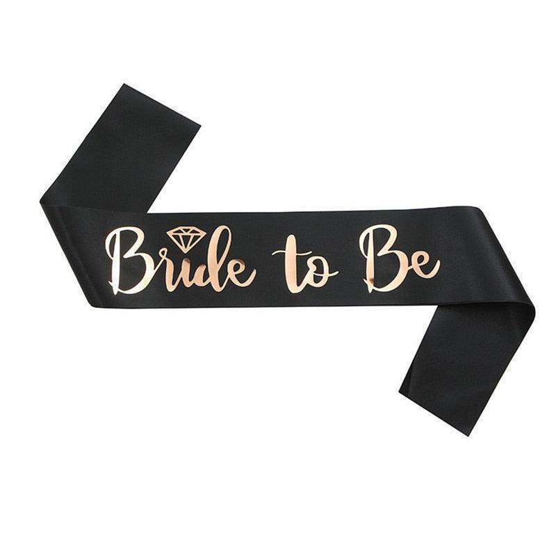 1set Rose Gold Bride to Be Satin Sash Bachelorette Party Luxurious Weddings