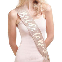 1set Rose Gold Bride to Be Satin Sash Bachelorette Party Luxurious Weddings