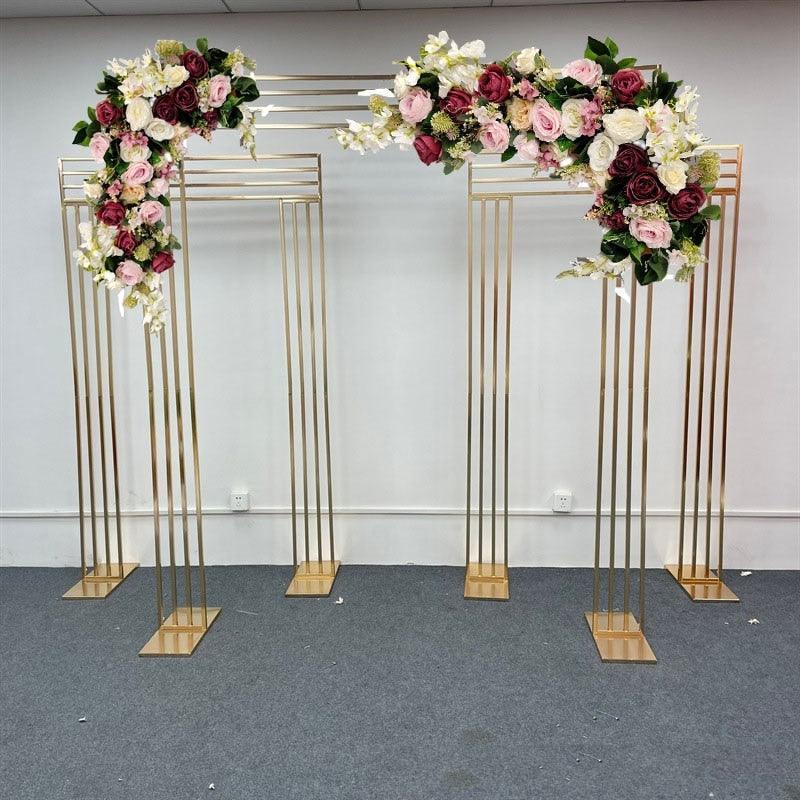 2.2M high Shiny Gold Plated Square Screen Backdrop Backdrops Luxurious Weddings