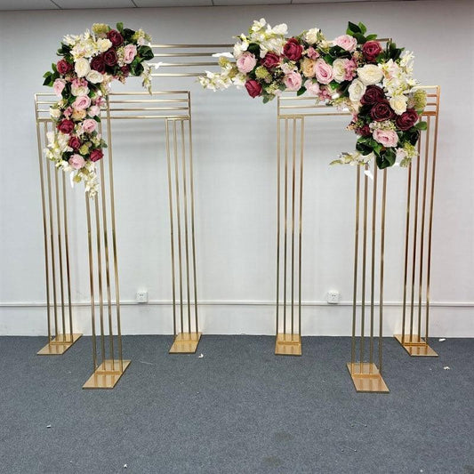 2.2M high Shiny Gold Plated Square Screen Backdrop Backdrops Luxurious Weddings