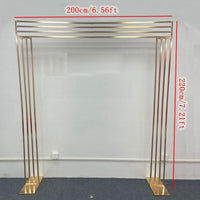 2.2M high Shiny Gold Plated Square Screen Backdrop Backdrops Luxurious Weddings
