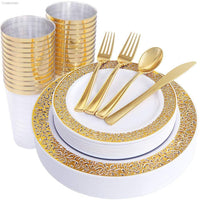 20-Piece Disposable Tableware Dinnerware Luxurious Weddings