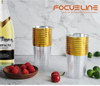 20/50/100pcs Golden Plastic Cup 9 oz Disposable Cup 0 Luxurious Weddings