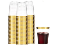 20/50/100pcs Golden Plastic Cup 9 oz Disposable Cup 0 Luxurious Weddings