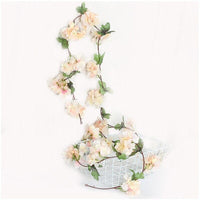 230cm Pink Cherry Blossom Silk Artificial Vine Artificial Flowers Luxurious Weddings