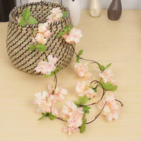 230cm Pink Cherry Blossom Silk Artificial Vine Artificial Flowers Luxurious Weddings