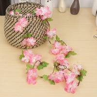 230cm Pink Cherry Blossom Silk Artificial Vine Artificial Flowers Luxurious Weddings