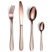 24Pcs/set Luxury Gold Stainless Steel Cutlery Set - Luxurious Weddings