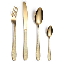24Pcs/set Luxury Gold Stainless Steel Cutlery Set Gifts for her Luxurious Weddings