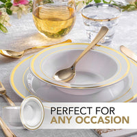 25pcs Disposable Plastic Bowls Disposable Tableware Luxurious Weddings