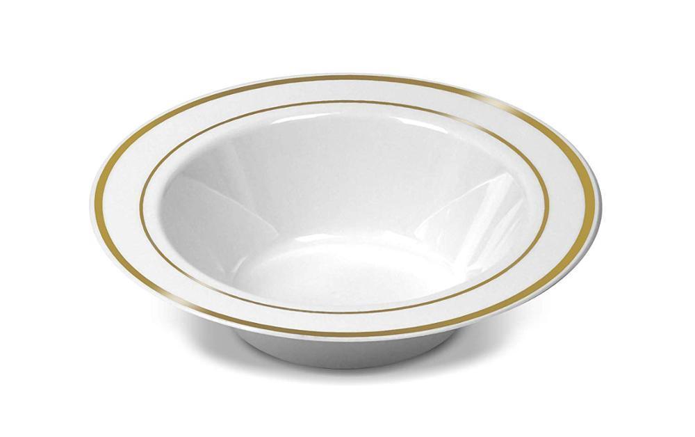25pcs Disposable Plastic Bowls Disposable Tableware Luxurious Weddings