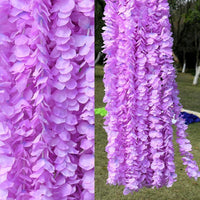 2pcs Wisteria Garland Artificial Silk Flower Vine Artificial Flowers Luxurious Weddings