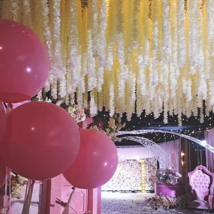2pcs Wisteria Garland Artificial Silk Flower Vine Artificial Flowers Luxurious Weddings