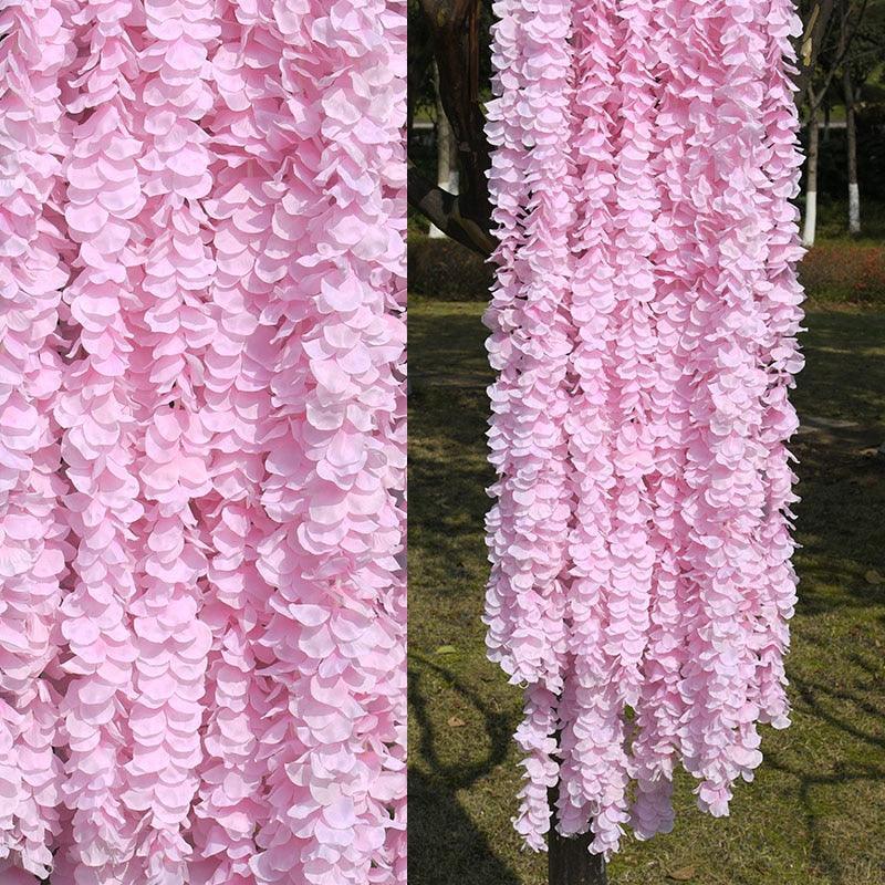 2pcs Wisteria Garland Artificial Silk Flower Vine Artificial Flowers Luxurious Weddings