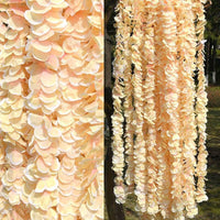 2pcs Wisteria Garland Artificial Silk Flower Vine Artificial Flowers Luxurious Weddings