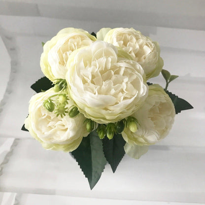 30cm Rose Pink Silk Peonies Artificial Flowers Luxurious Weddings
