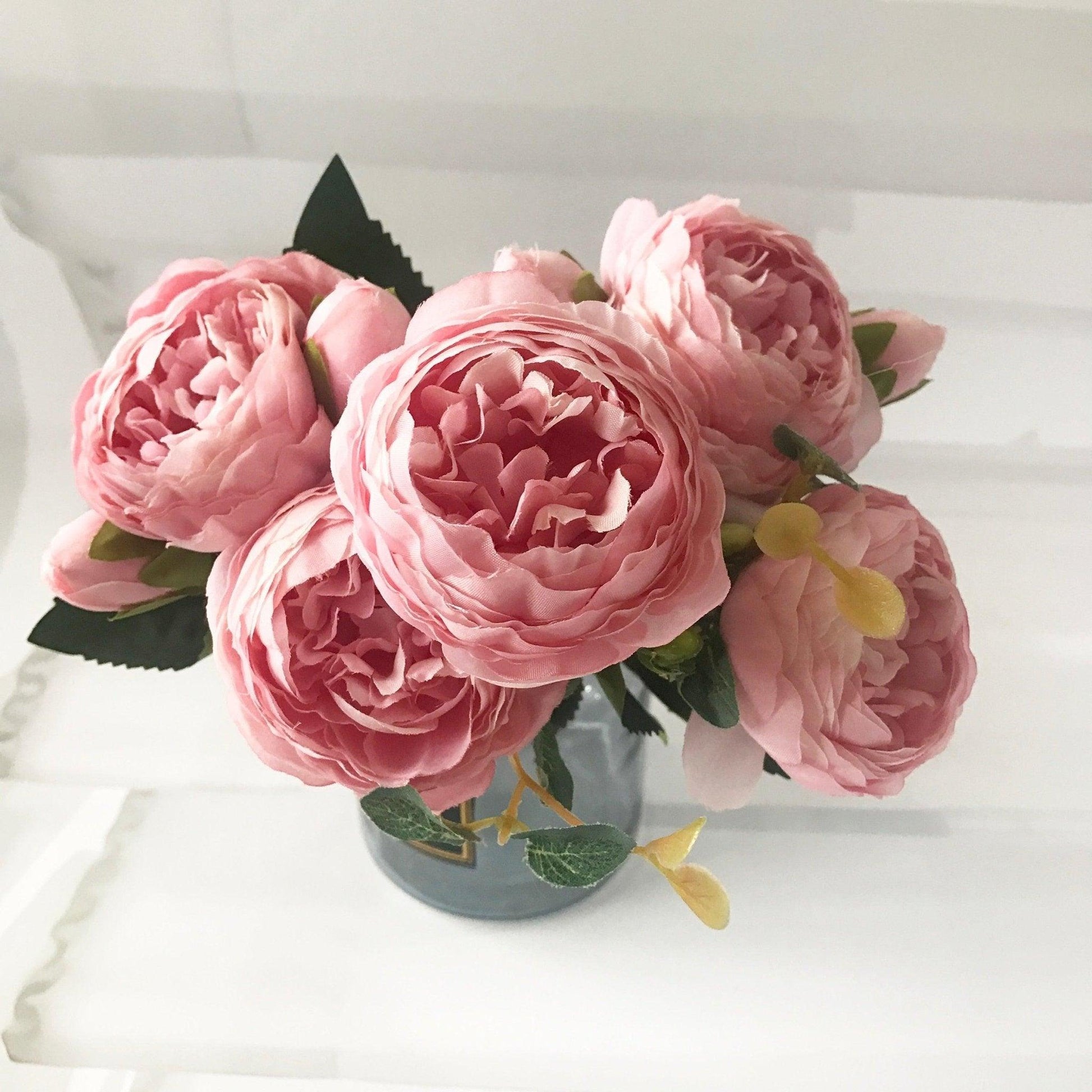 30cm Rose Pink Silk Peonies Artificial Flowers Luxurious Weddings