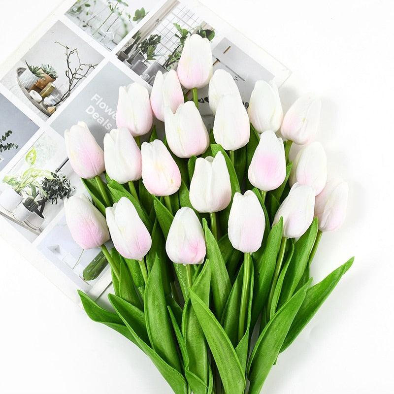 35 cm Tulip Flower Artificial Tulip Bouquet 10/5Pcs Artificial Lillies Luxurious Weddings