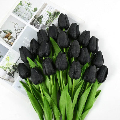 35 cm Tulip Flower Artificial Tulip Bouquet 10/5Pcs Artificial Lillies Luxurious Weddings