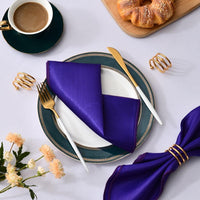 50 Pcs Satin Table Napkins 12x12inches Square Dinner Napkins Napkins Luxurious Weddings
