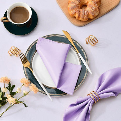 50 Pcs Satin Table Napkins 12x12inches Square Dinner Napkins Napkins Luxurious Weddings