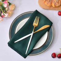 50 Pcs Satin Table Napkins 12x12inches Square Dinner Napkins Napkins Luxurious Weddings