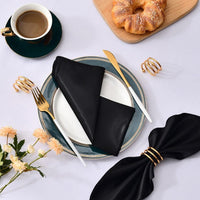 50 Pcs Satin Table Napkins 12x12inches Square Dinner Napkins Napkins Luxurious Weddings
