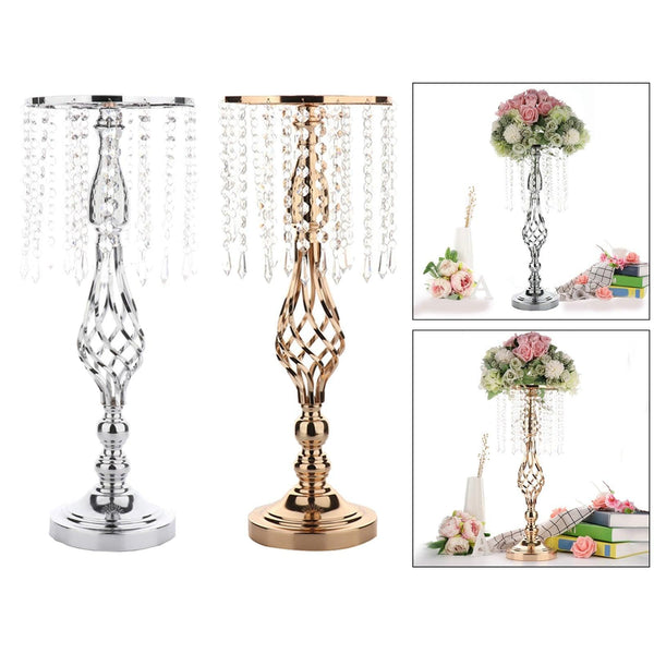 52cm Tall Crystal Candle Flower Holder Centerpiece - Luxurious Weddings