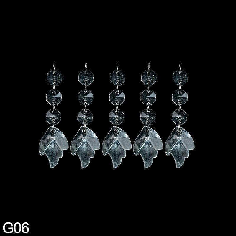 5Pcs Acrylic Crystal Beads Curtain Pendant Garland - Luxurious Weddings
