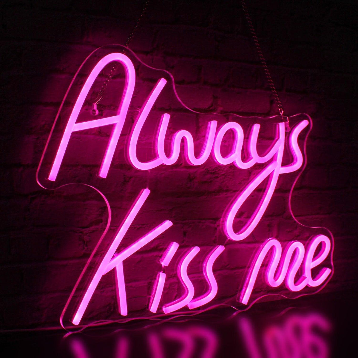 Always Kiss Me Pink Neon Sign Neon Signs Luxurious Weddings
