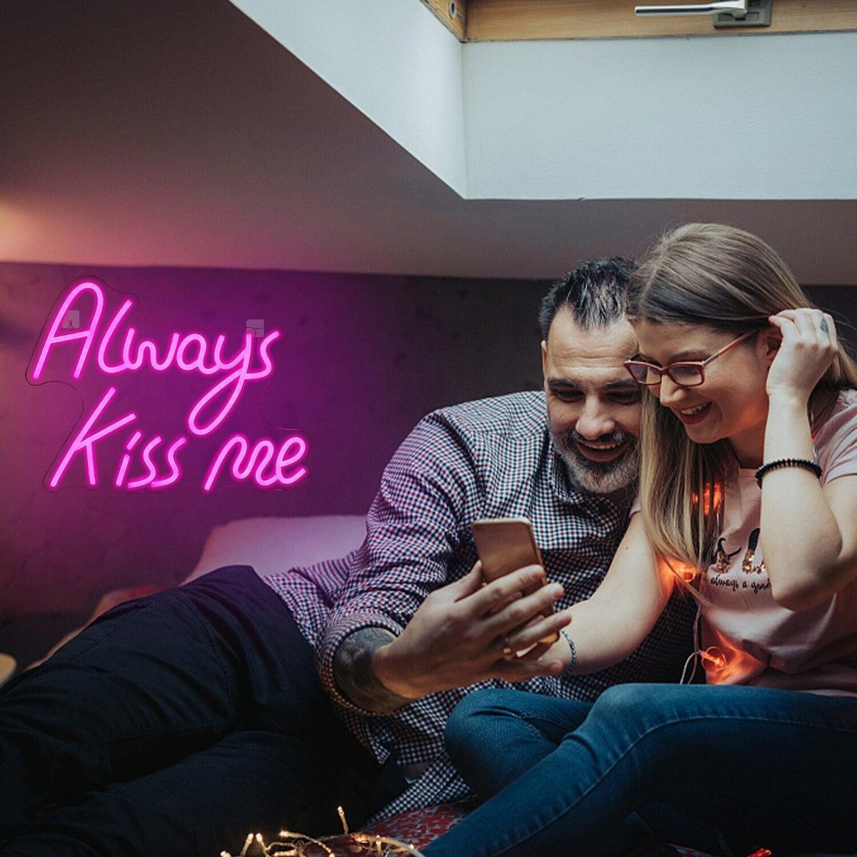 Always Kiss Me Pink Neon Sign Neon Signs Luxurious Weddings