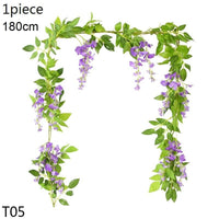 Artificial Flowers Vine Garland Wisteria Silk Hanging Flowers Artificial Flowers Luxurious Weddings