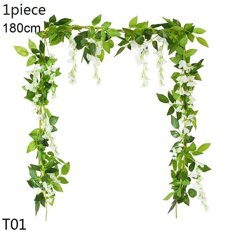 Artificial Flowers Vine Garland Wisteria Silk Hanging Flowers Artificial Flowers Luxurious Weddings