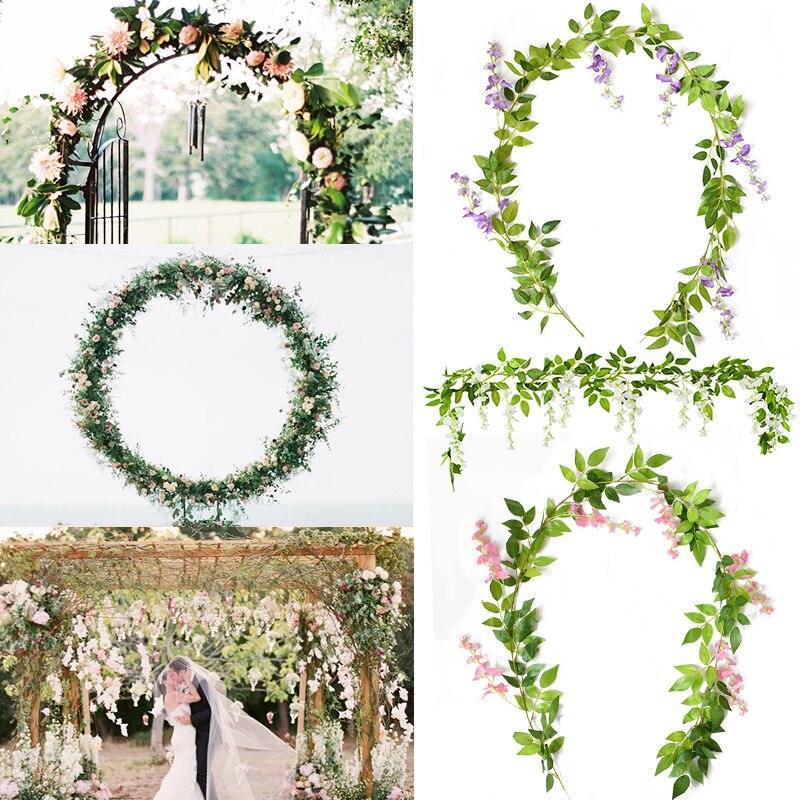 Artificial Flowers Vine Garland Wisteria Silk Hanging Flowers Artificial Flowers Luxurious Weddings