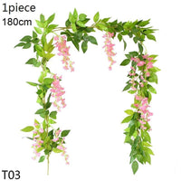 Artificial Flowers Vine Garland Wisteria Silk Hanging Flowers Artificial Flowers Luxurious Weddings