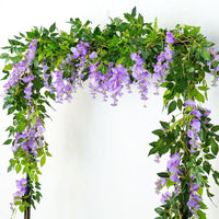 Artificial Flowers Vine Garland Wisteria Silk Hanging Flowers Artificial Flowers Luxurious Weddings