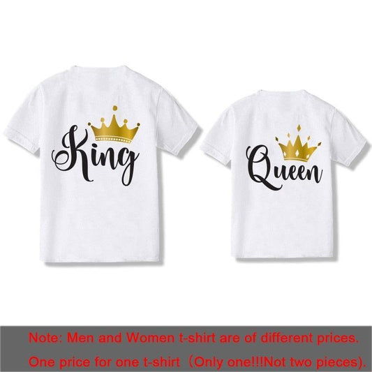 King Queen Printing Lover Couples Tee Shirt By Luxurious Wedding Gifts Luxurious Weddings