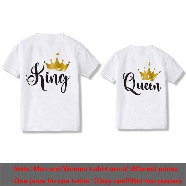 King Queen Printing Lover Couples Tee Shirt By Luxurious Luxurious Weddings