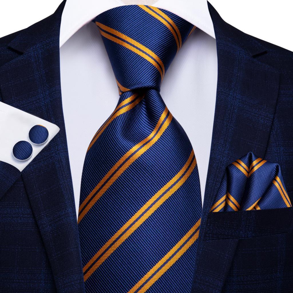 Black Red Striped Silk Wedding Tie For Men Handky Cufflink Gift Men Necktie Fashion Business Party Dropshiping Hi-Tie Designer - Luxurious Weddings