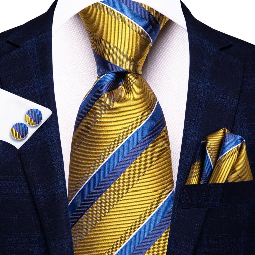 Black Red Striped Silk Wedding Tie For Men Handky Cufflink Gift Men Necktie Fashion Business Party Dropshiping Hi-Tie Designer - Luxurious Weddings