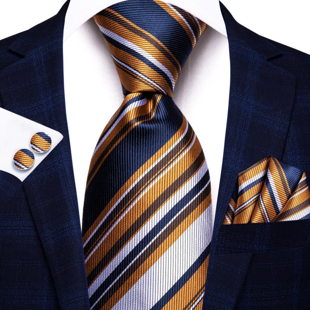 Black Red Striped Silk Wedding Tie For Men Handky Cufflink Gift Men Necktie Fashion Business Party Dropshiping Hi-Tie Designer - Luxurious Weddings