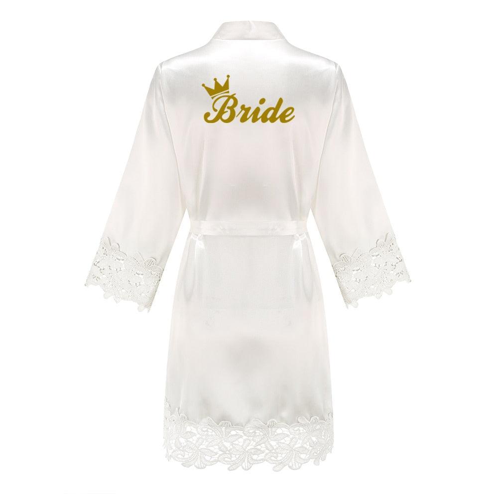 Bridesmaid/Bride Robes Rose Gold Robe Set Luxurious Weddings