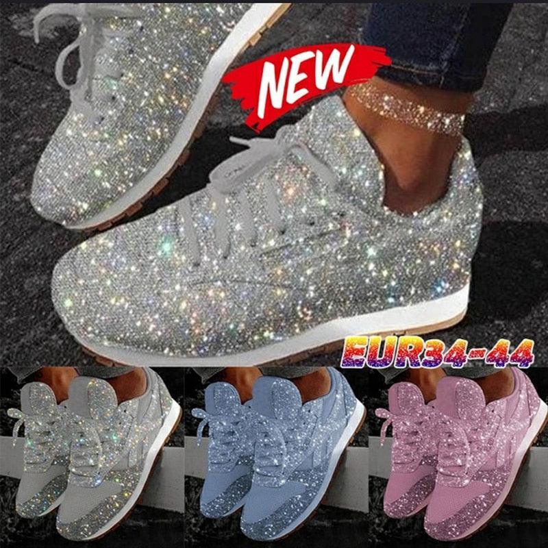 Casual Bride Glitter Bling Bridal Sneakers Bling-Shoes Luxurious Weddings