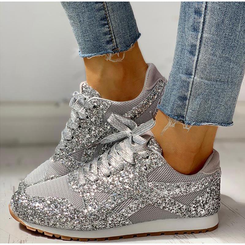 Casual Bride Glitter Bling Bridal Sneakers Bling-Shoes Luxurious Weddings